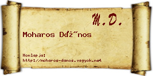 Moharos Dános névjegykártya